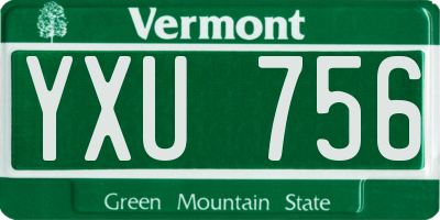 VT license plate YXU756