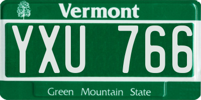VT license plate YXU766
