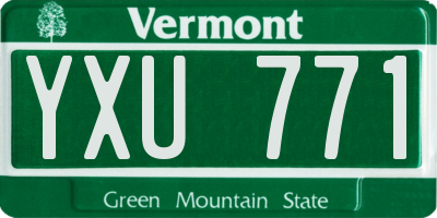 VT license plate YXU771
