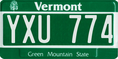 VT license plate YXU774