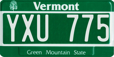 VT license plate YXU775