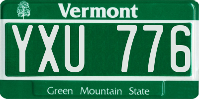 VT license plate YXU776