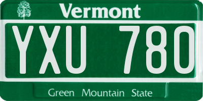 VT license plate YXU780