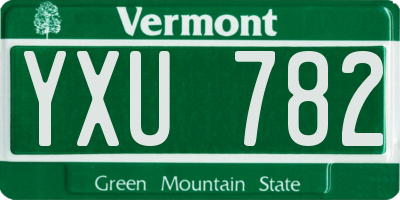 VT license plate YXU782