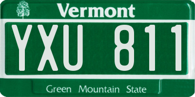 VT license plate YXU811