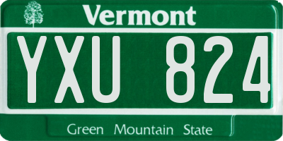 VT license plate YXU824
