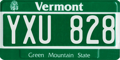 VT license plate YXU828