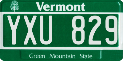 VT license plate YXU829