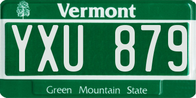VT license plate YXU879