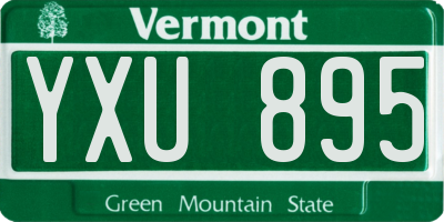 VT license plate YXU895
