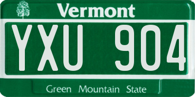 VT license plate YXU904