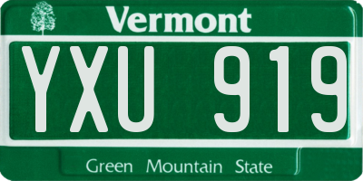 VT license plate YXU919
