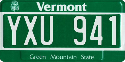 VT license plate YXU941