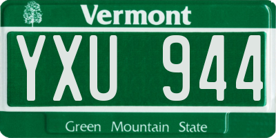 VT license plate YXU944