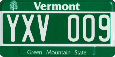 VT license plate YXV009