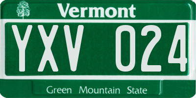 VT license plate YXV024