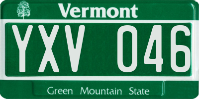 VT license plate YXV046