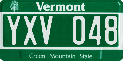 VT license plate YXV048