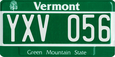 VT license plate YXV056