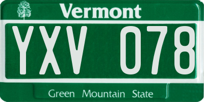 VT license plate YXV078