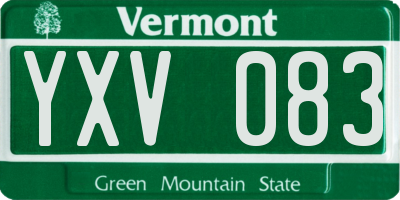 VT license plate YXV083