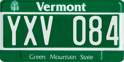 VT license plate YXV084