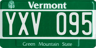 VT license plate YXV095