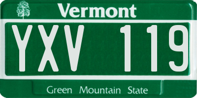 VT license plate YXV119