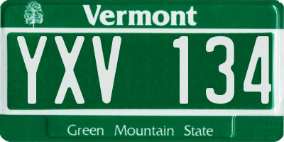 VT license plate YXV134