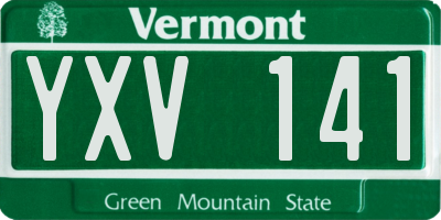 VT license plate YXV141