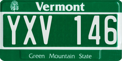 VT license plate YXV146