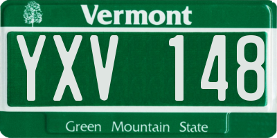 VT license plate YXV148