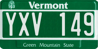 VT license plate YXV149