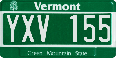 VT license plate YXV155