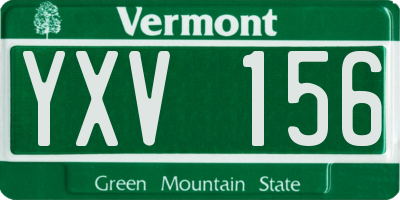 VT license plate YXV156
