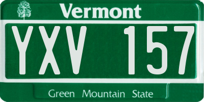 VT license plate YXV157