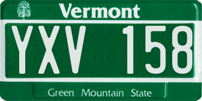 VT license plate YXV158