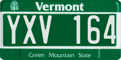 VT license plate YXV164