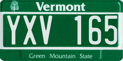 VT license plate YXV165