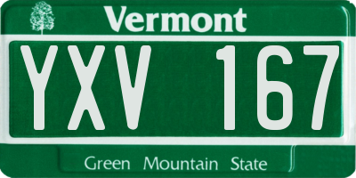 VT license plate YXV167