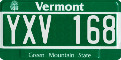 VT license plate YXV168