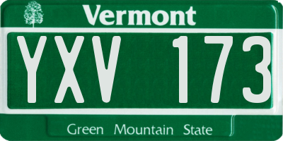 VT license plate YXV173