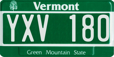 VT license plate YXV180