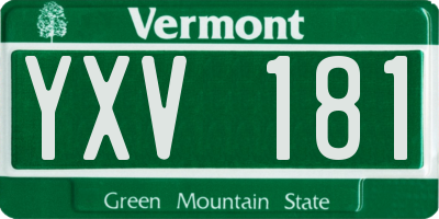 VT license plate YXV181