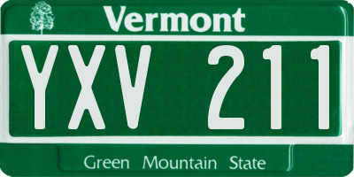 VT license plate YXV211