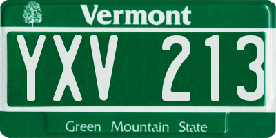 VT license plate YXV213