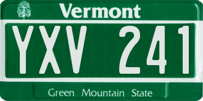 VT license plate YXV241