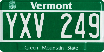 VT license plate YXV249