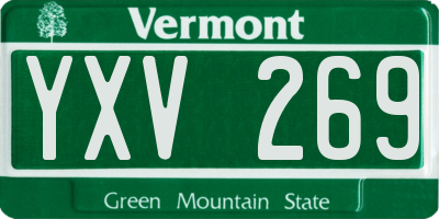 VT license plate YXV269