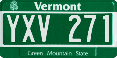 VT license plate YXV271